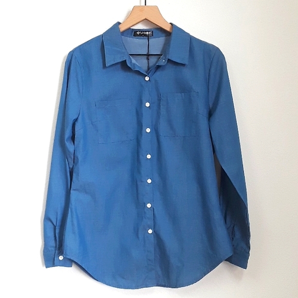 Fuinloth - Medium - Blue Button Down Shirt - Picture 2 of 6